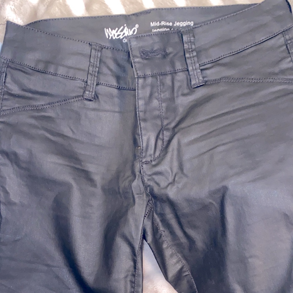 Faux leather leggings super cute